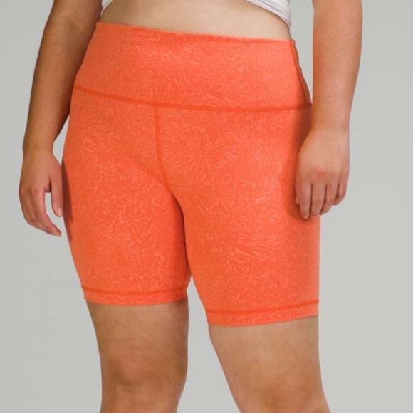 lululemon athletica Pants - LULULEMON NWT WUNDER TRAIN HIGH RISE BIKE SHORT 8” CRUNCH WARM CORAL